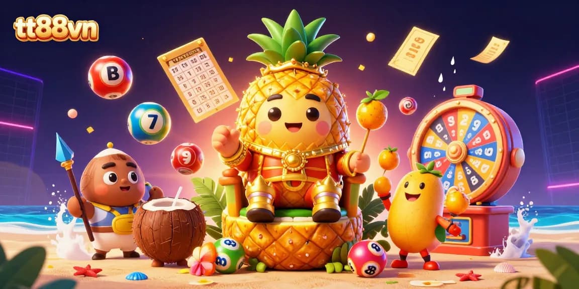 Engage in thrilling gameplay at tt88vn's vibrant beach casino illustrated scene.