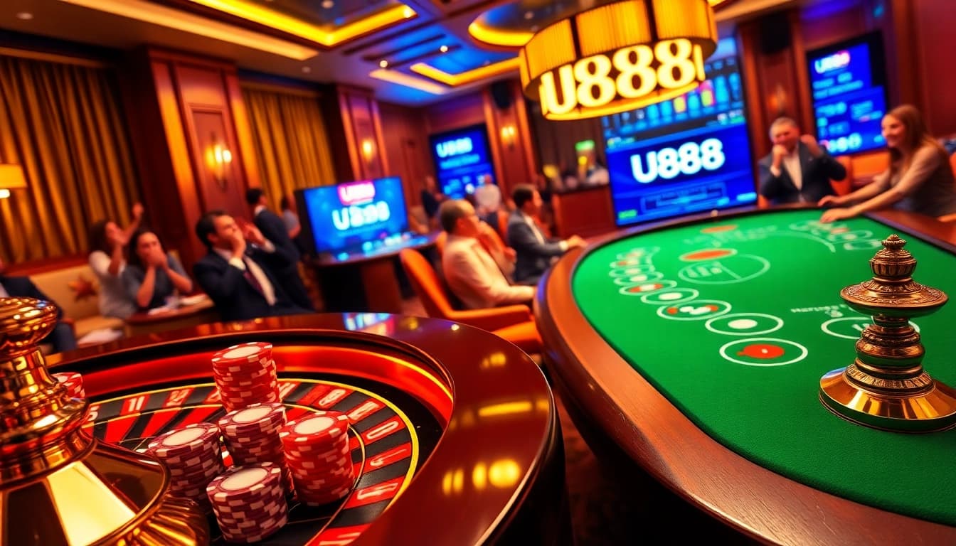 Experience thrilling gameplay at U888 with exciting casino games in a vibrant atmosphere.
