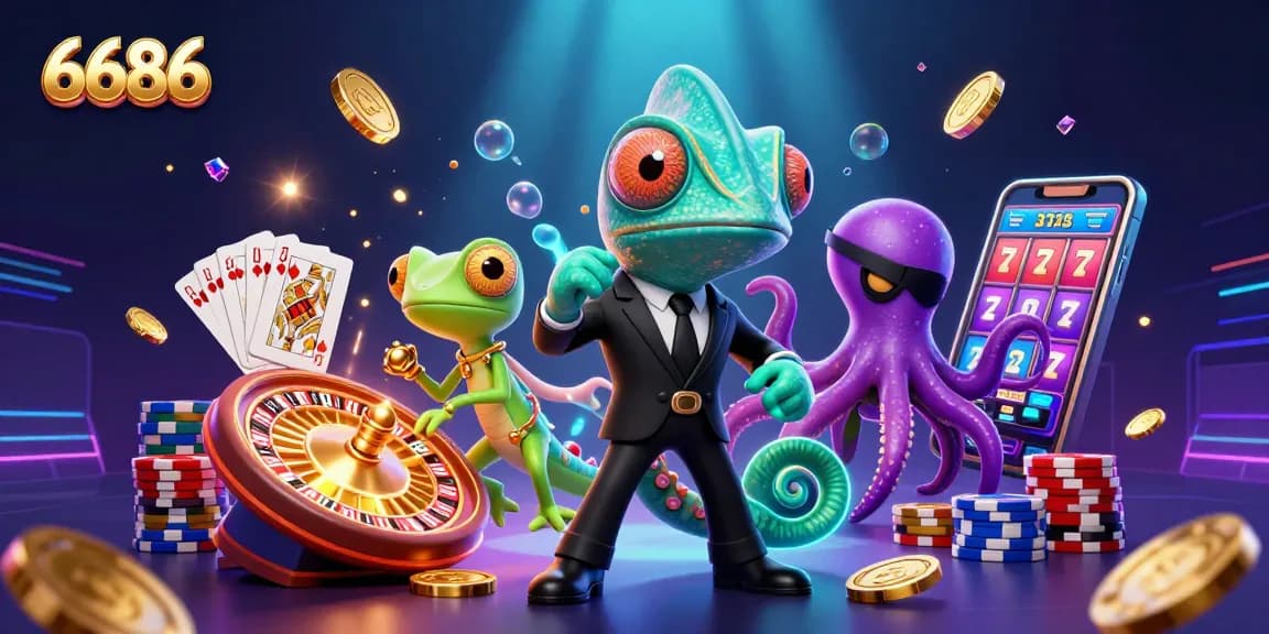 Experience thrilling gameplay with 6686, featuring vibrant casino elements and engaging characters.