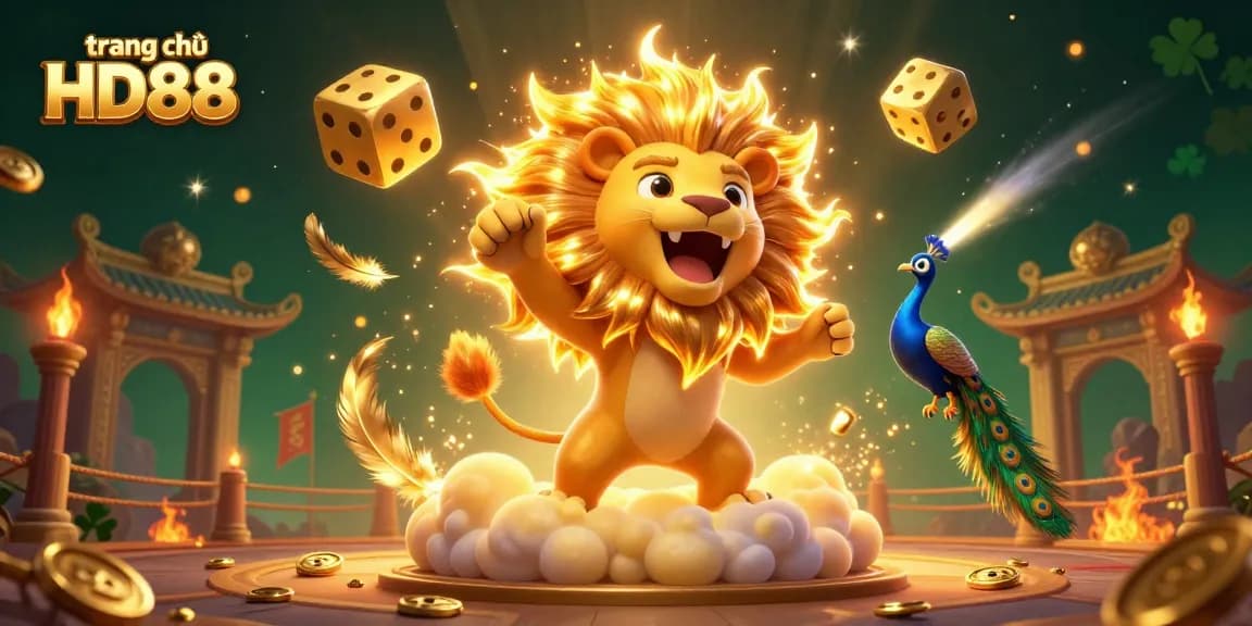 Experience the excitement at trang chủ HD88 with a vibrant casino scene featuring dynamic characters and game elements.