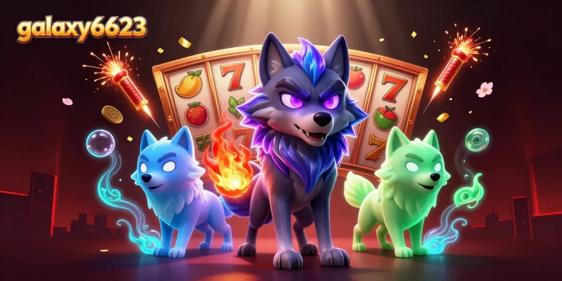 Experience thrilling gameplay with galaxy6623's vibrant online casino elements in a dynamic 3D scene.