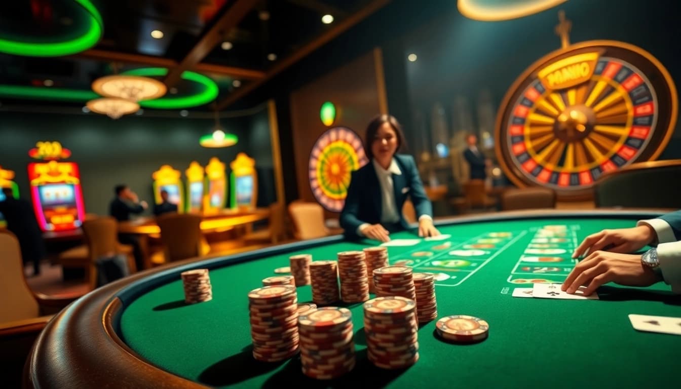 Experience the thrill of gaming at mm88 com with a dynamic casino scene filled with excitement.