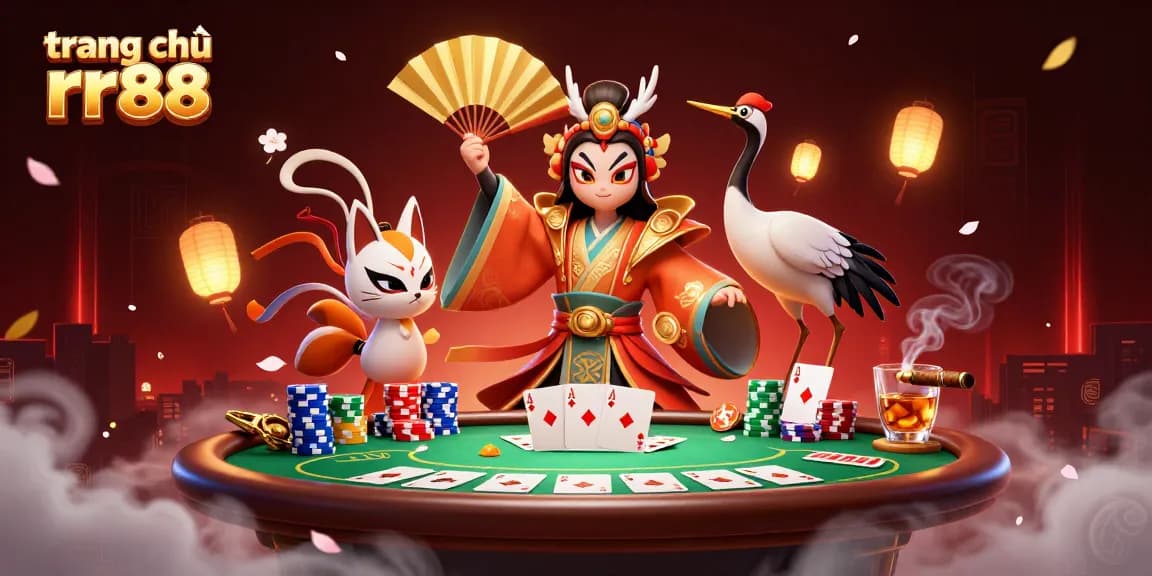 Experience the thrill of gaming at trang chủ rr88 with vibrant 3D characters in a dynamic casino scene.