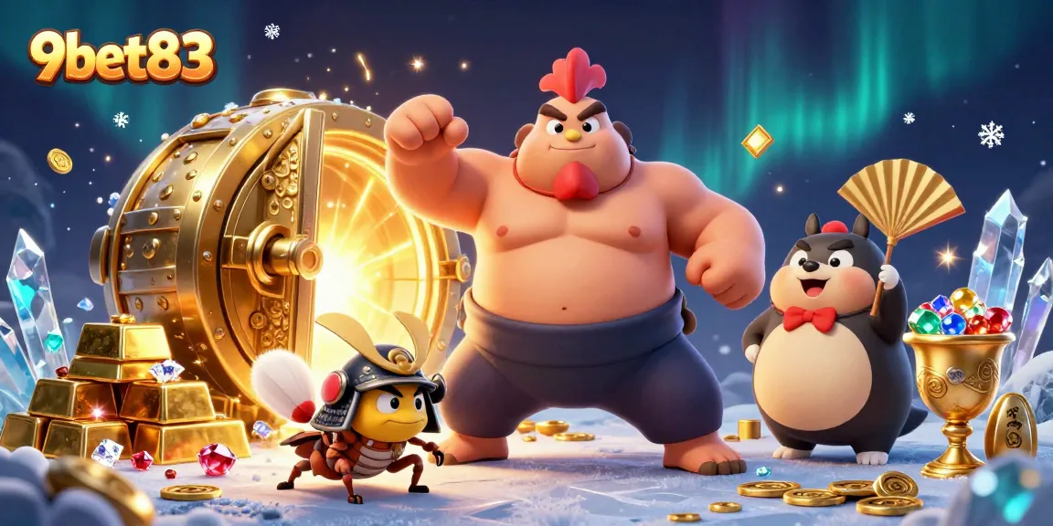 Experience thrilling gameplay with the 9bet83 casino illustration showcasing epic characters and treasures.