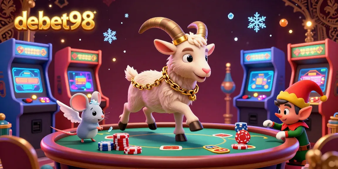 Engage in the festive casino world of debet98 with vibrant characters and thrilling game action.