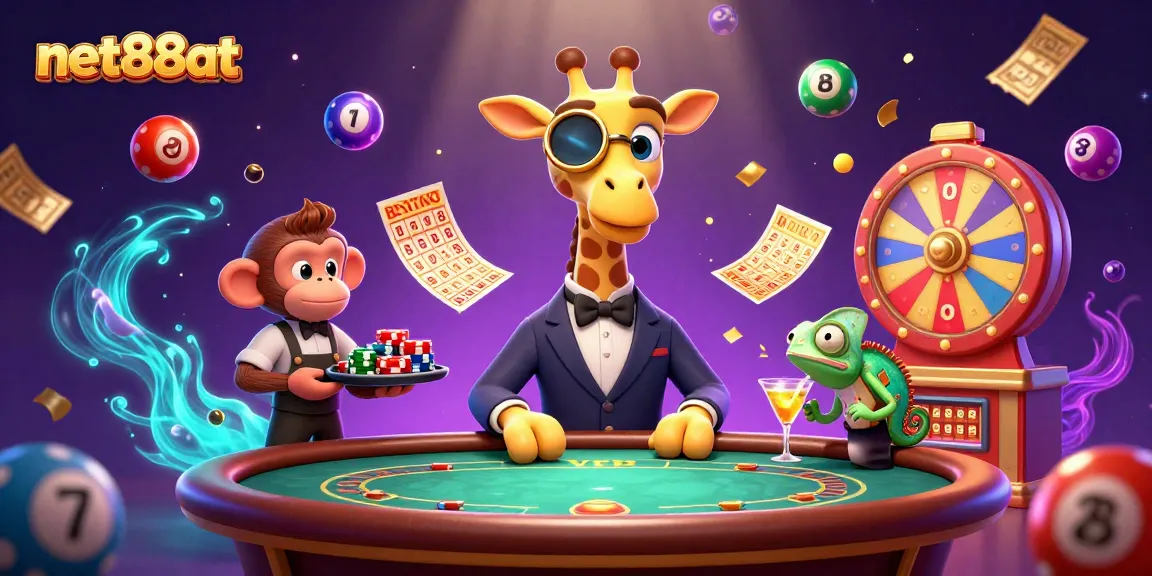 Bet on thrilling victories and jackpots at net88at with vibrant casino elements.