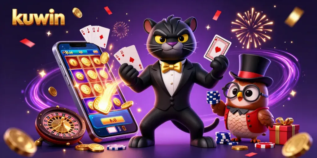 Kuwin's exciting casino world brings stylish characters and thrilling games to life with vibrant action.
