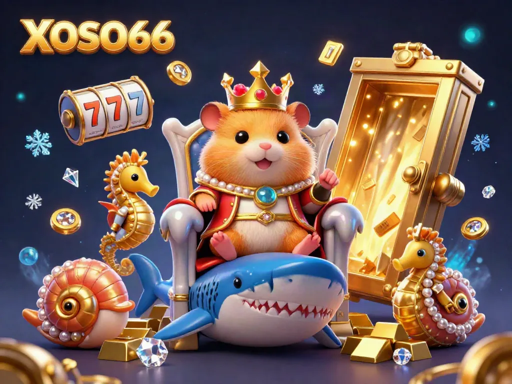 Experience the vibrant gaming atmosphere at XOSO66 with dynamic elements like slots and treasures.