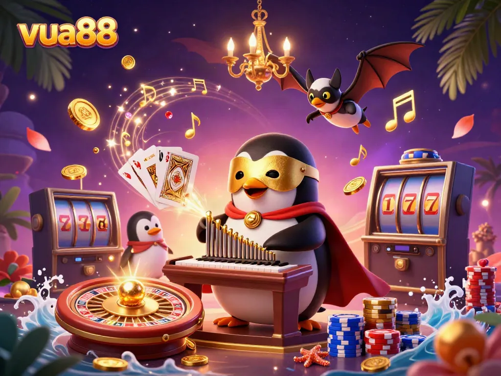 Experience thrilling gameplay with vua88's 3D casino world featuring vibrant scenes and rich symbols.