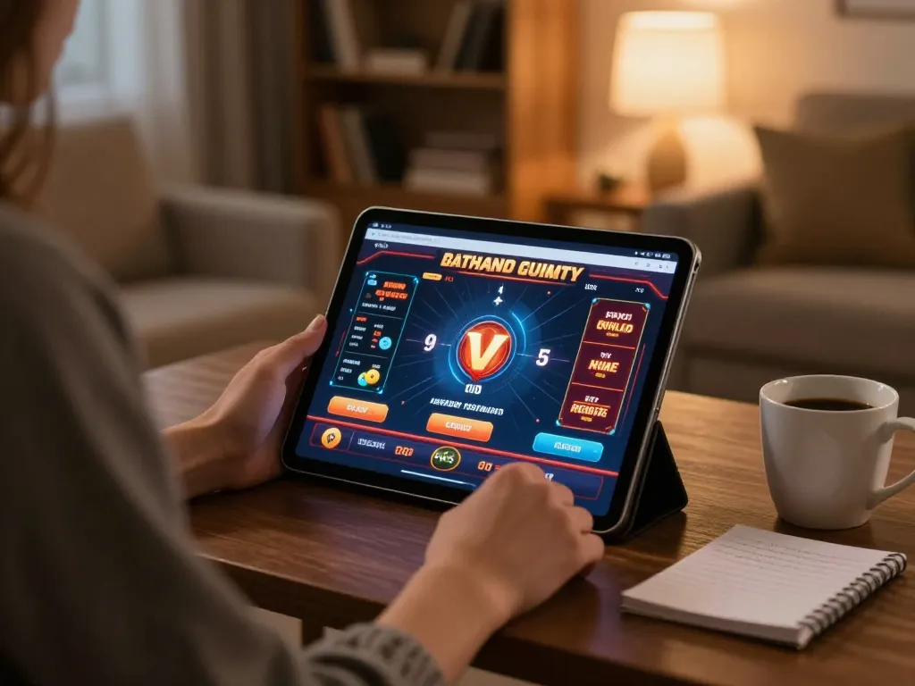 Engaged player enjoying games on OXBET casino app at home, highlighting online gambling strategy.