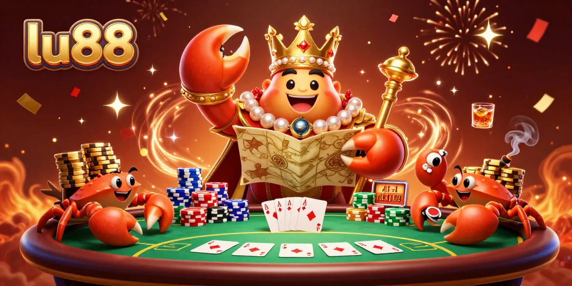 Experience thrilling gameplay at lu88 with a golden crab emperor and captivating casino elements