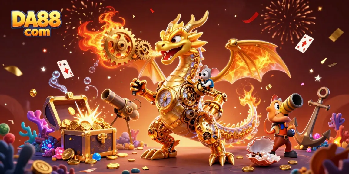 Experience thrilling adventures at DA88 com with a spectacular 3D dragon and casino treasures!