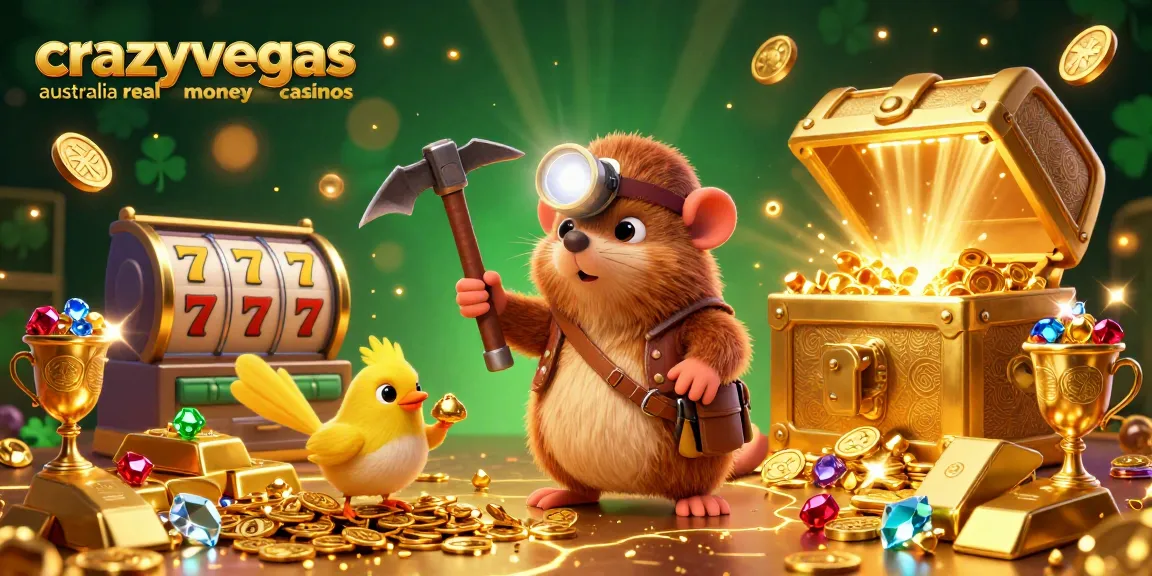 Explore winning strategies at crazyvegas australia real money casinos in this rich casino-themed illustration.